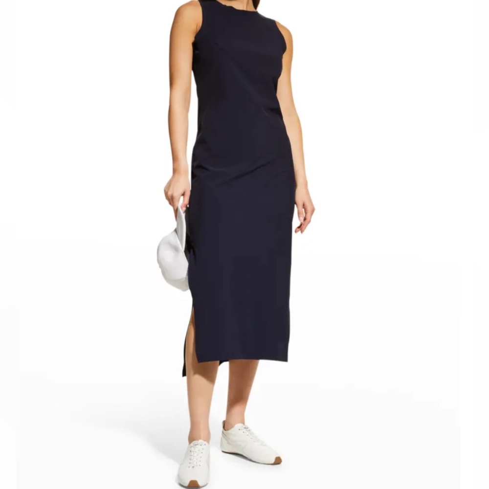 The North Face Commuter Side Slit Slim Fit Black Sporty Midi Dress Size M NWT